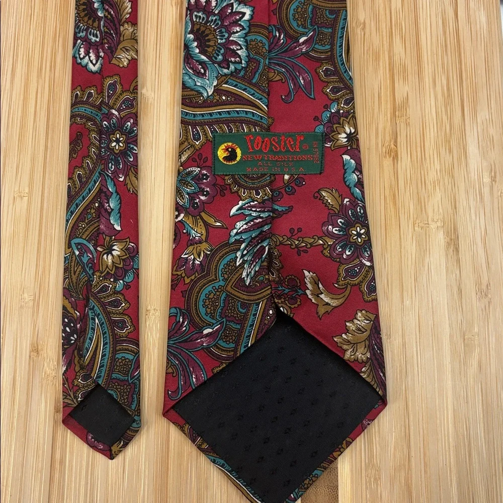 Rooster Mens Paisley‎ Neck Tie